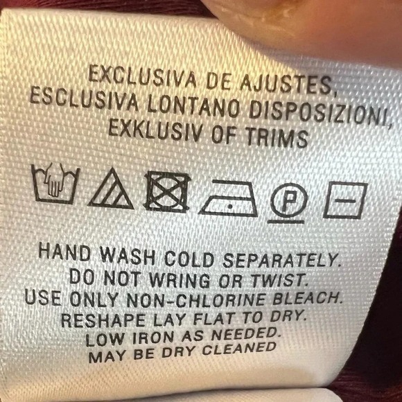 Anthropologie Maeve Burgundy White Short Sleeve A-Line Mini Dress. Size Medium. - Picture 11 of 12